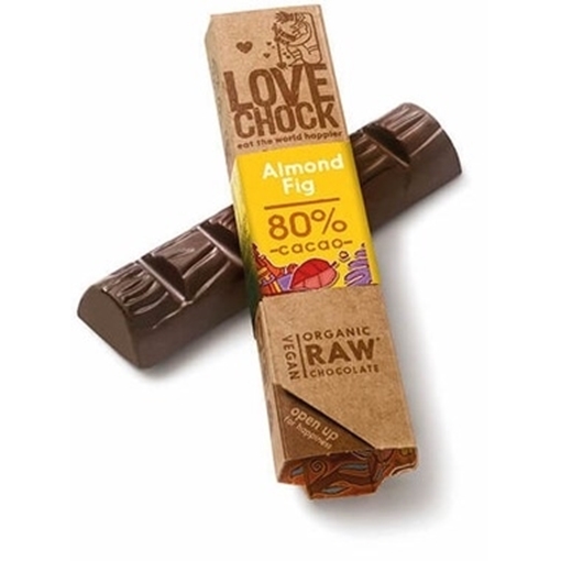 Picture of Lovechock Lovechock Raw Organic Chocolate Bar, Almond and Fig 40g