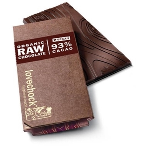 Picture of Lovechock Lovechock Raw Organic Chocolate Bar, 93% Cacao 70g