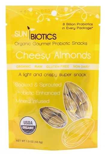 Picture of Sun Biotic Sun Biotic Probiotic Almonds, Cheesy 42.5g