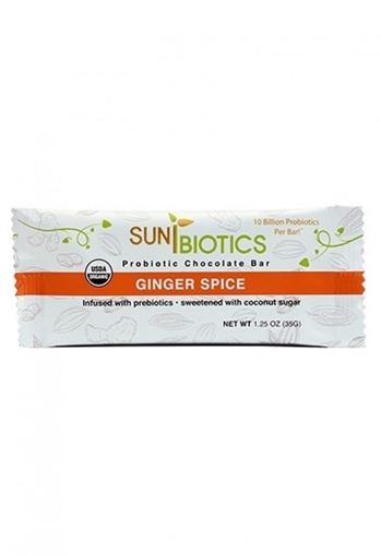 Picture of Sun Biotic Sun Biotic Probiotic Chocolate Bar, Ginger Spice 35g