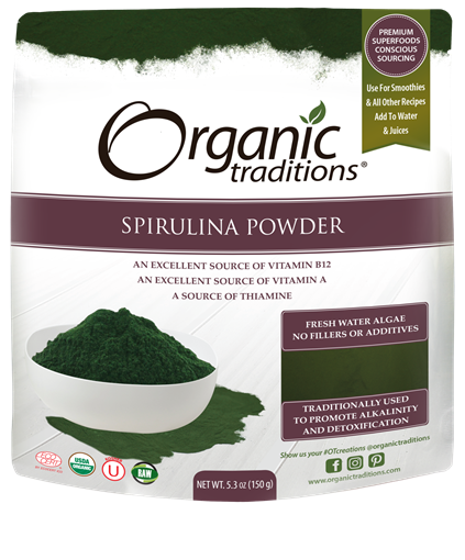 Picture of Organic Traditions Spirulina Powder, 150g