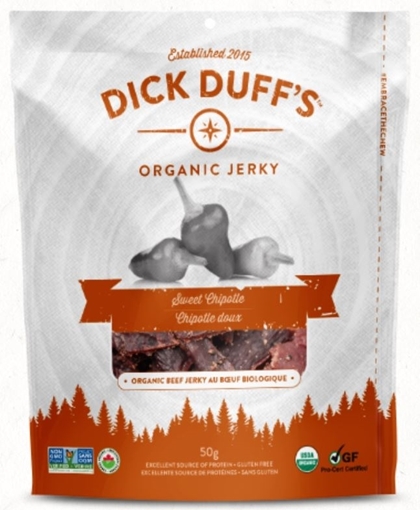 Picture of Dick Duff's Organic Sweet Chipotle Beef Jerky, 50g