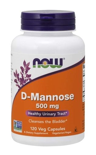 Picture of NOW Foods D-Mannose 500mg, 120vcap