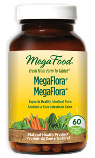 Picture of MegaFood MegaFlora (20 billion active probiotics), 60 caps