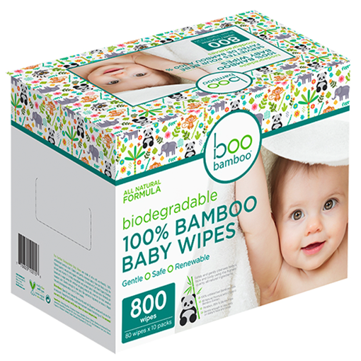 Picture of Boo Bamboo Baby Biodegradable Value Box, 800 Wipes