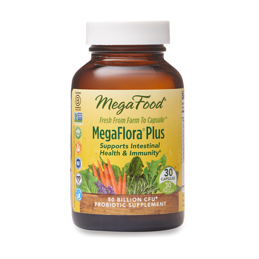 Picture of MegaFood MegaFlora Plus (50 billion active probiotics), 30 caps