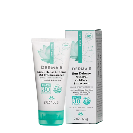 Picture of DERMA E Sun Defense Mineral Oil-Free Face Sunscreen SPF30, 56g
