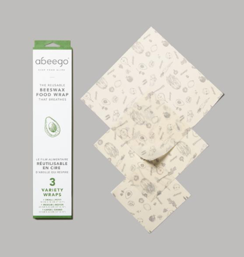 Picture of Abeego Reusable Beeswax Food Wrap, Variety 3 sz pk