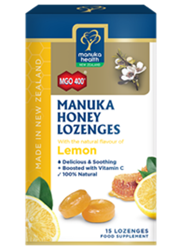 Picture of Manuka Health Manuka Honey & Lemon Lozenges MGO 400 Silver MGO 250 65g
