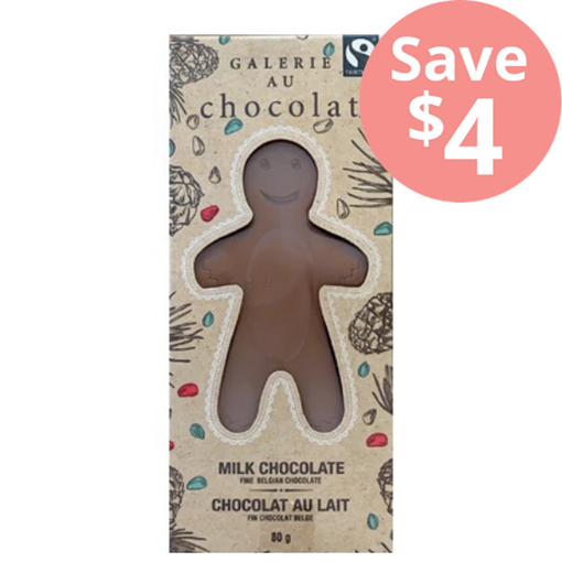 Picture of Galerie au Chocolat Galerie au Chocolat Fairtrade Milk Chocolate Gingerbread, 80g