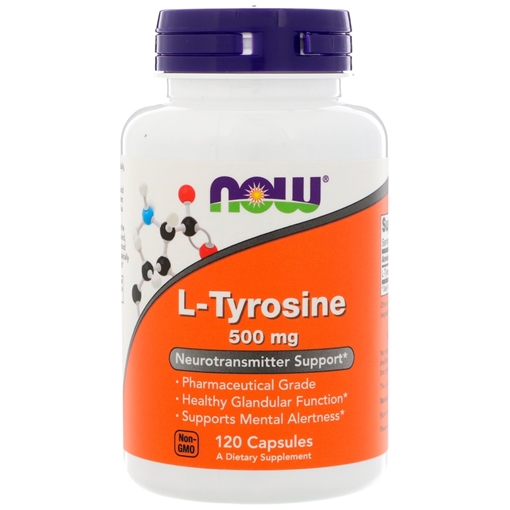 Picture of NOW Foods L-Tyrosine, 500mg/120 caps