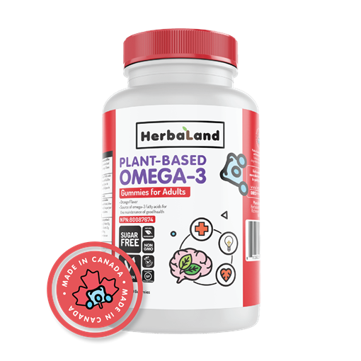 Picture of Herbaland Gummy for Adults: Plant-Based Omega3, 90 Gummies