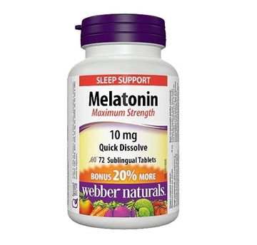 Picture of  Melatonin Maximum Strength, 10mg/72 tabs
